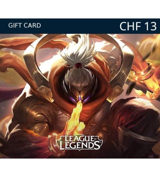 League of Legends 13 CHF Prepaid RP Card CH Key EUROPE